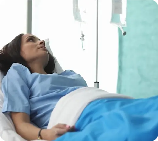 Patient waiting for transplant