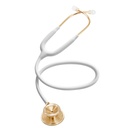 MDF Acoustica Lightweight Dual Head Stethoscope- White and Gold (MDF747XPK29)
