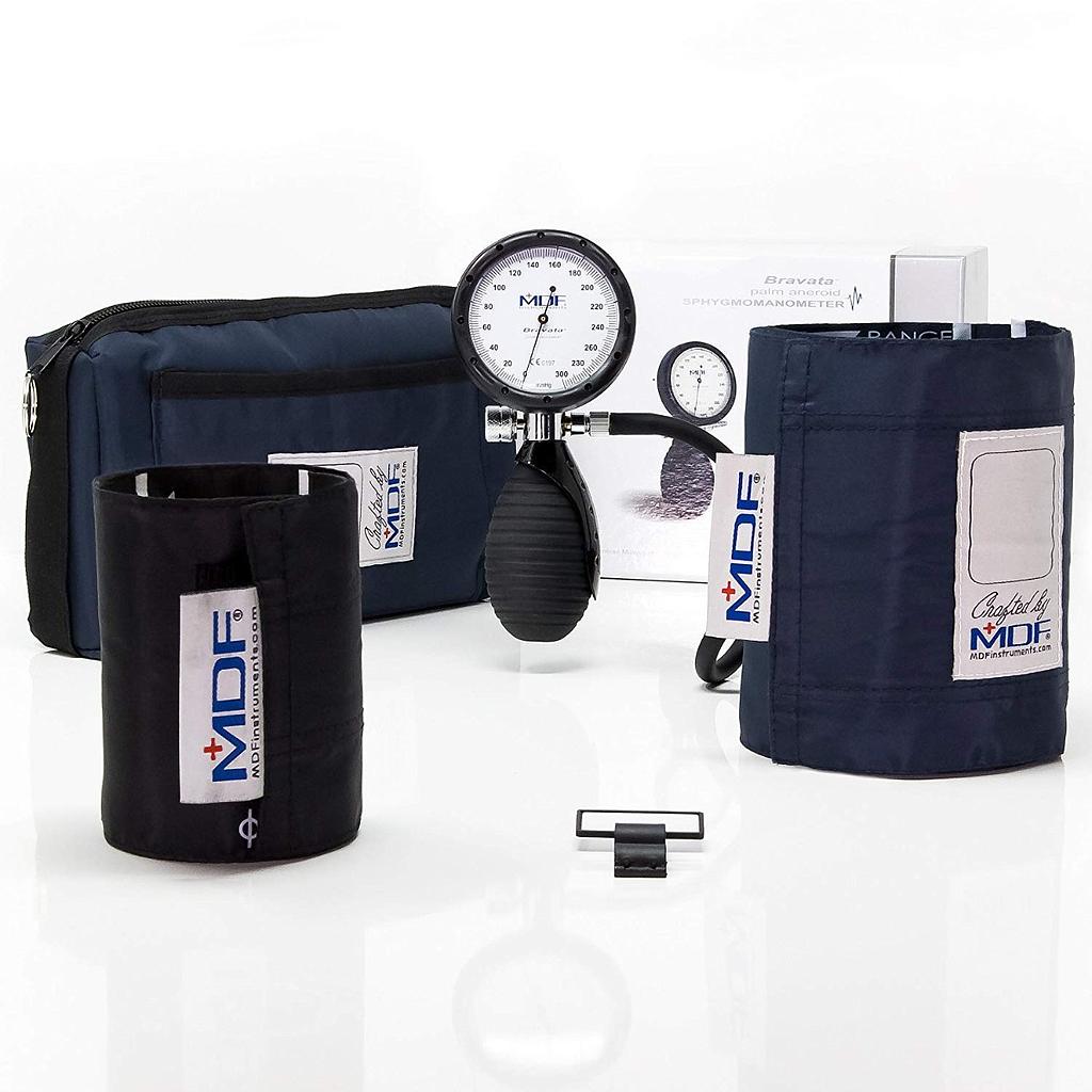 MDF Bravata Palm Aneroid Sphygmomanometer - Professional BP Monitor - Navy Blue (MDF848XPD11)